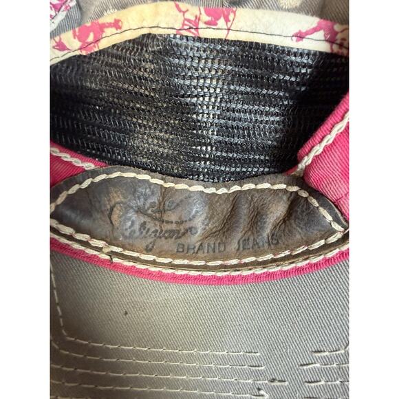 Vintage True Religion Hat Womens One Size Distressed Multicolor Pink Horseshoe main image 9
